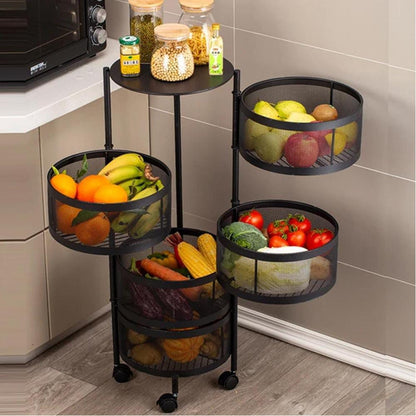 Fruit Basket Rotatable 5 / 3 Layer