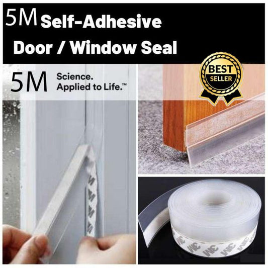 Door Bottom Sealing Silicone Draft Stopper Adhesive Threshold Rubber Self-adhesive Doors Soundproofing Tool